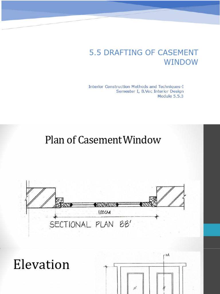 5.5.3 Drafting of Casement Window | PDF