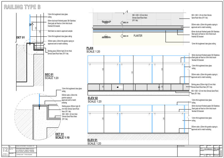 Frameless Glass Railings Type B | PDF | Building Materials | Materials