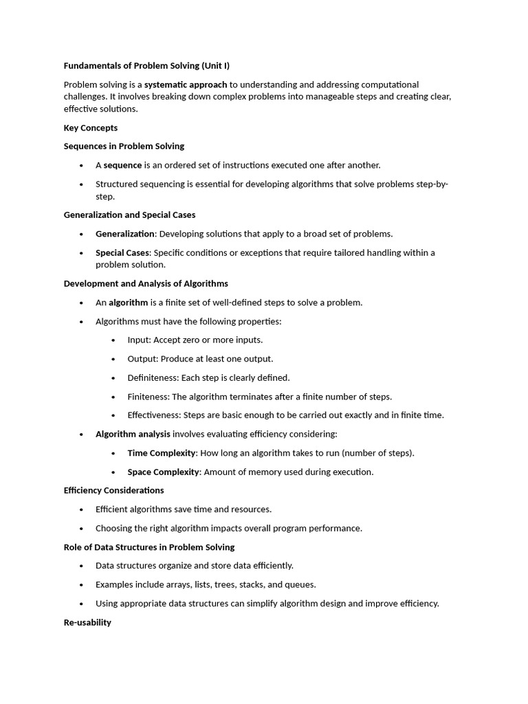 Fundamentals of Problem Solving | PDF | Algorithms | Machine Learning