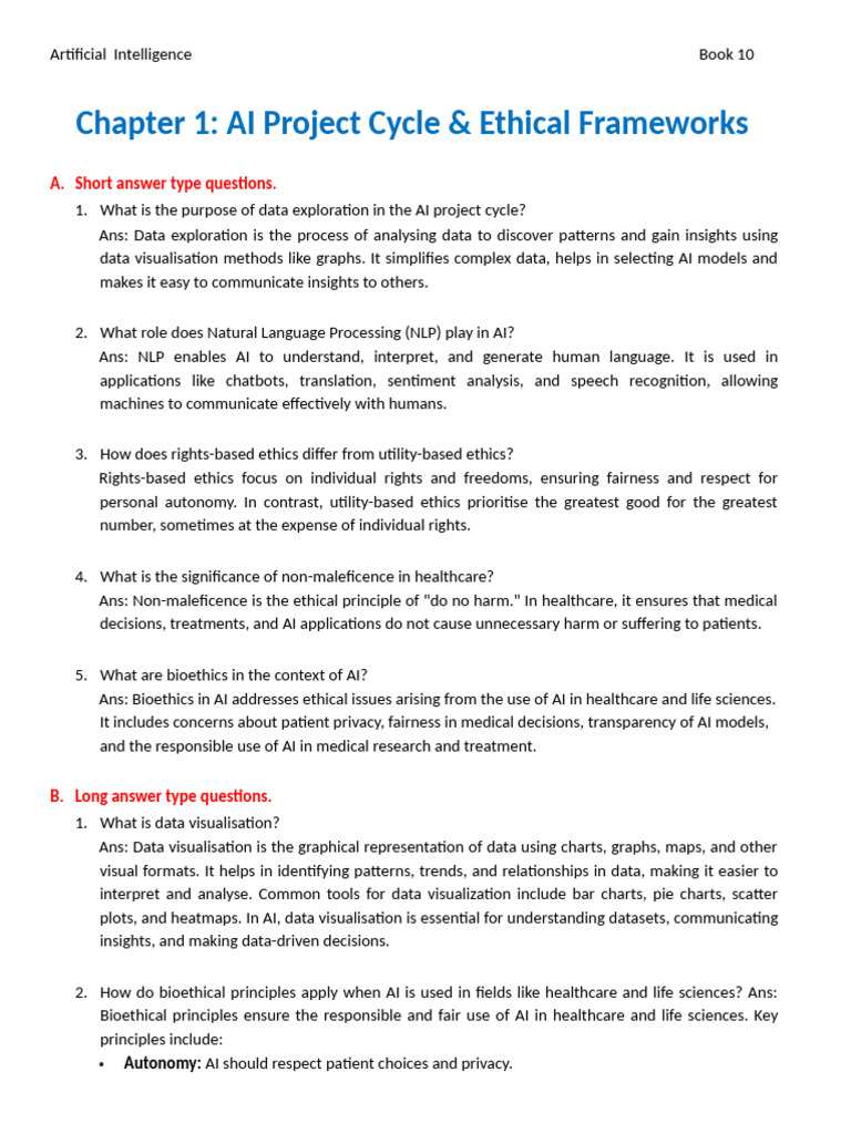 Class 10th Qa Chapter Wise | PDF | Artificial Intelligence ...