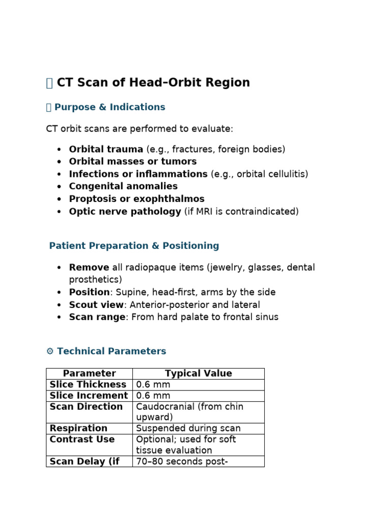 ? CT Scan of Head-Orbit Region | PDF | Abdomen | Human Anatomy