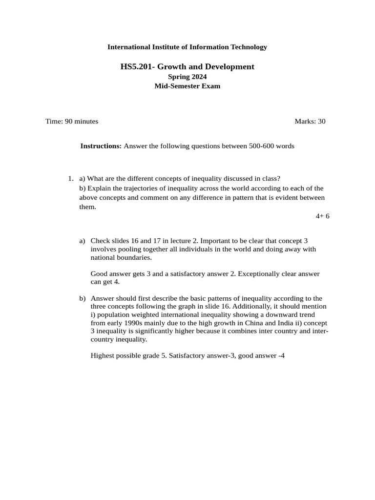Answer Key Midterm Exam | PDF
