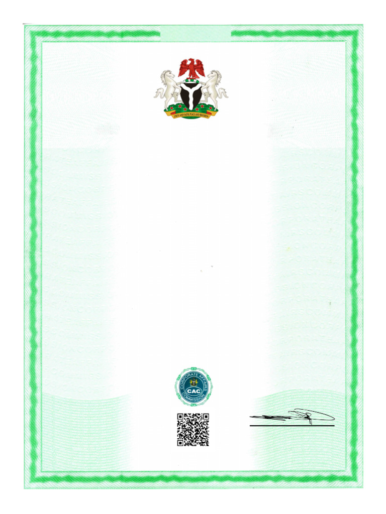 Cac Certificate-Dan Talaka Enterprises | PDF