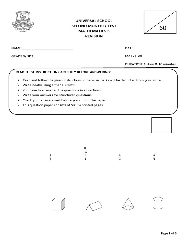 Math 3 Revision 2nd Term | PDF