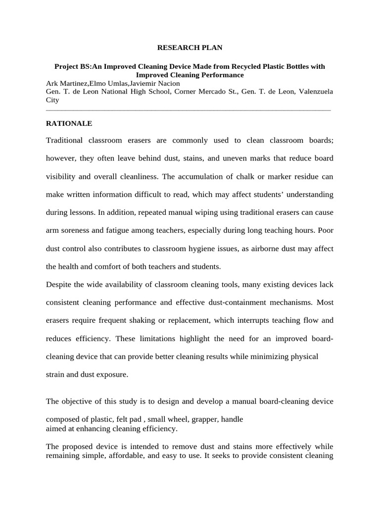 Research Plan Template 1 1 | PDF | Hypothesis | Cognition