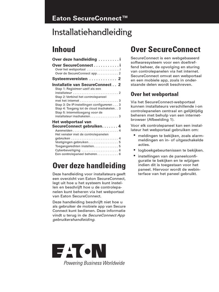 1v0 SecureConnect Installatiehandleiding NL | PDF