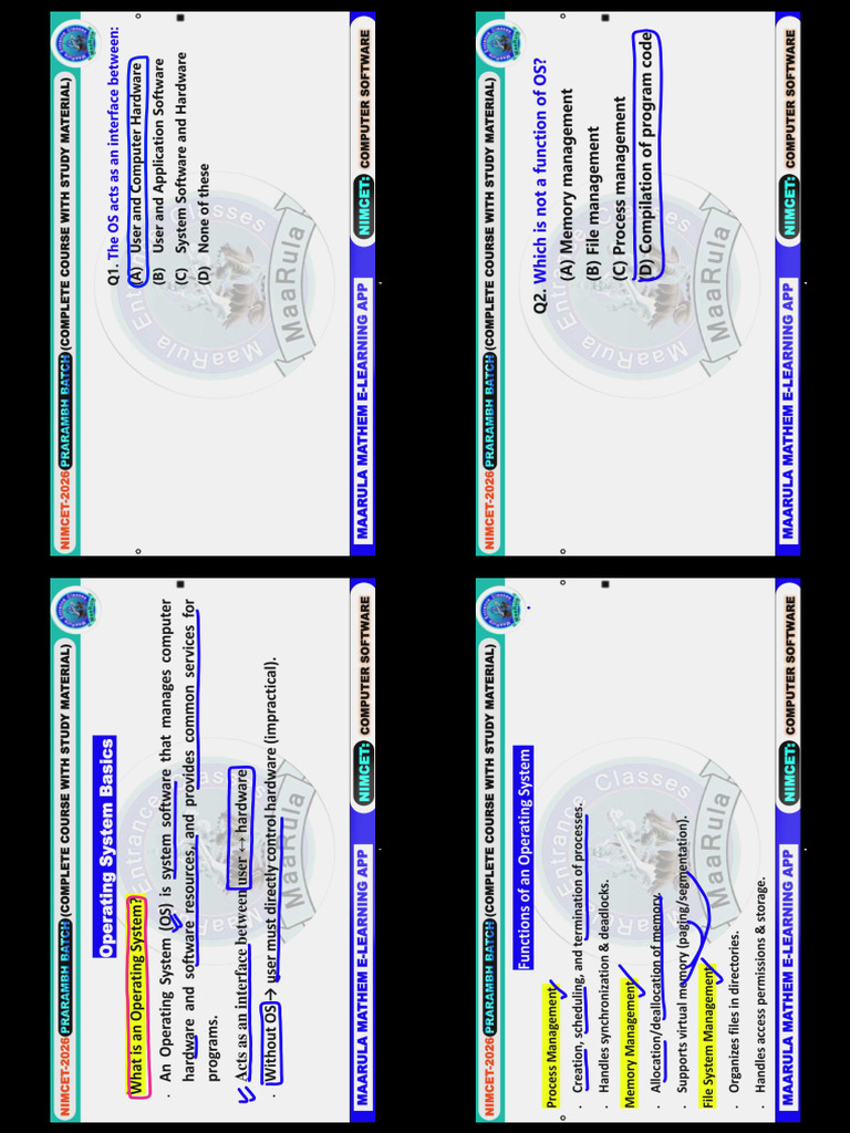 Computer Software Operating System Class Notess-Invert | PDF