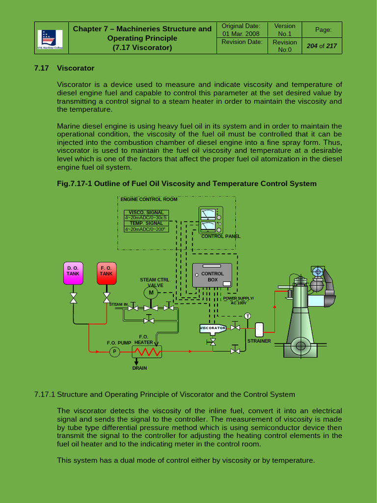 7.17 NYK Engine Cadet Course Handout (Viscorator) | PDF | Flow ...
