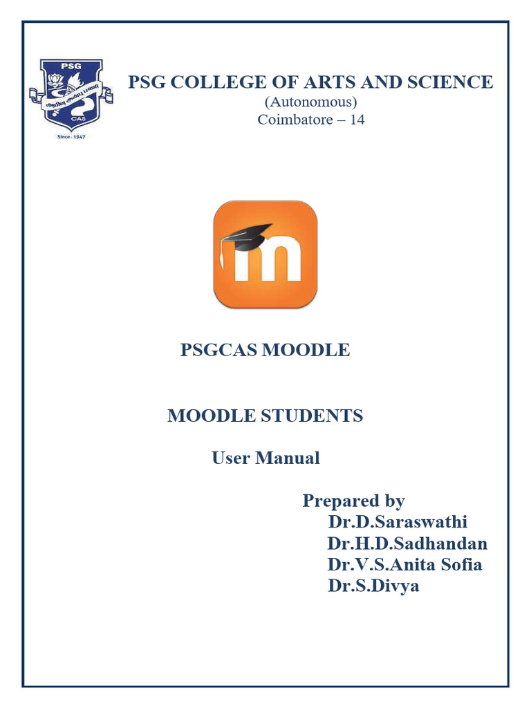 Moodle User Manual - Student | PDF