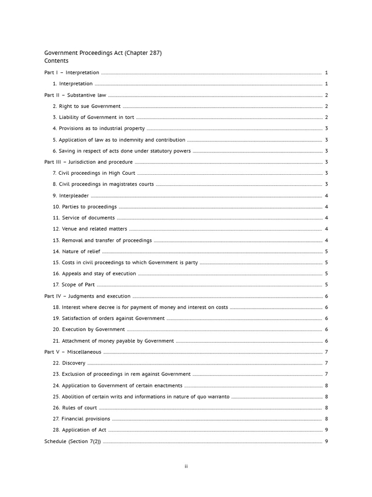 Govt Proceedings Act | PDF | Tort | Common Law