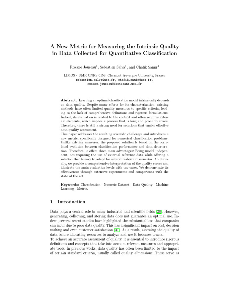 A New Metric For Measuring The Intrinsic Quality | PDF | Accuracy And ...