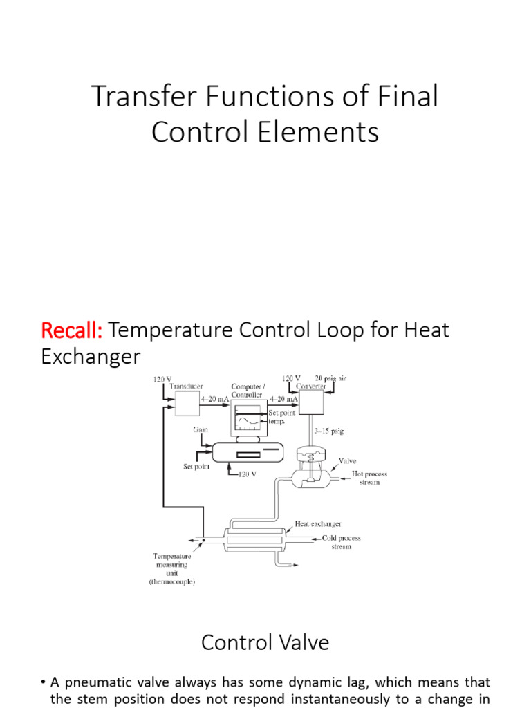 Week 8 Transfer Function of Final Control Elements | PDF | Valve ...
