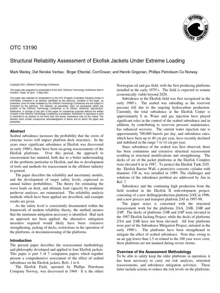 Structural Reliability Assessment of Eko | PDF | Reliability ...