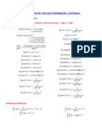 Formulario de Cálculo Diferencial E Integral: DOCENTE: Ing. Arturo Peralta S