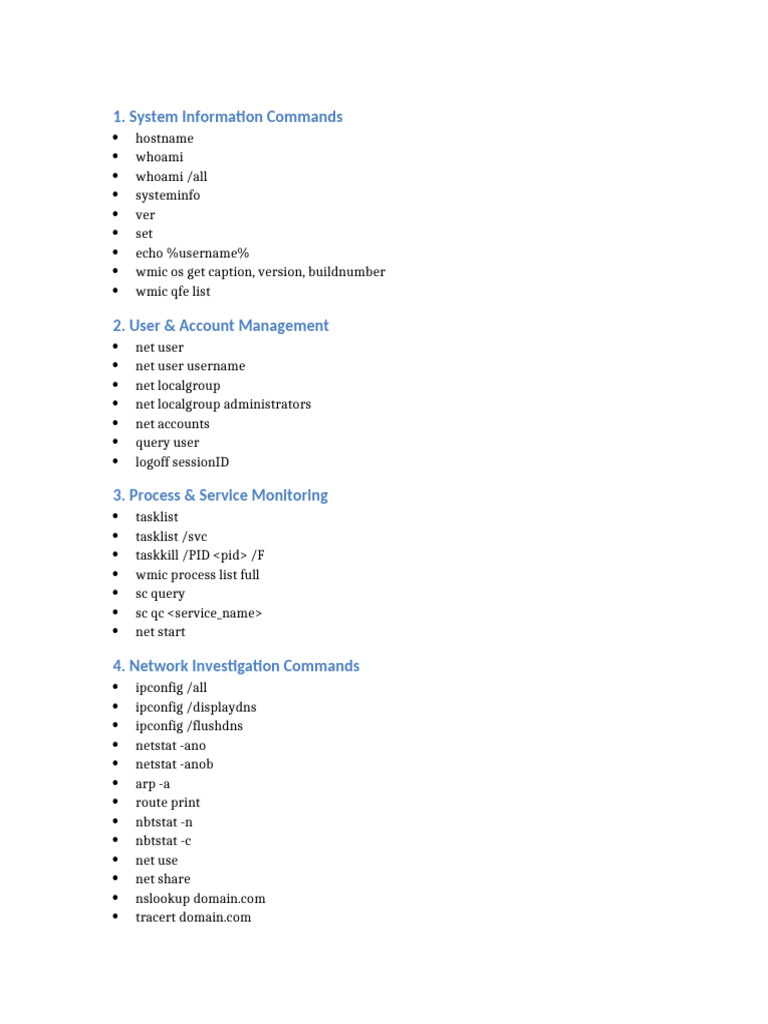 Windows Command Practice For SOC Analyst-A | PDF