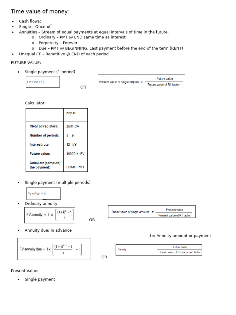LU 3 - Time Value of Money | PDF