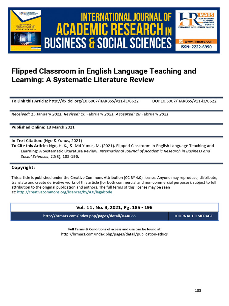 Flipped Classroom in English Language Teaching and | PDF | English As A ...
