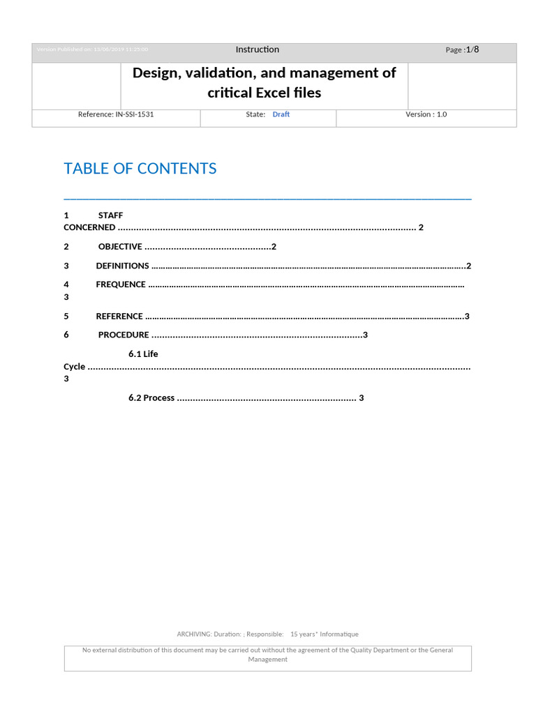Instruction Validation Plan | PDF | Microsoft Excel | Verification And ...