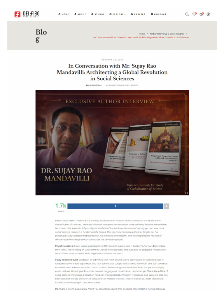 Sujay Rao Mandavilli Deified Publications Interview | PDF