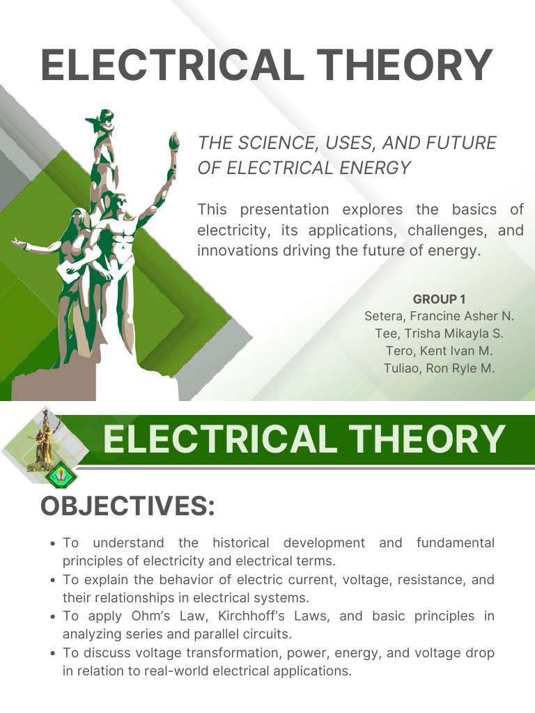 Group 1 - Electrical Theory (Introduction) | PDF | Electricity ...