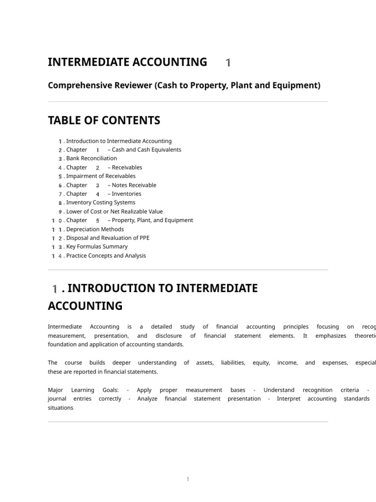 Intermediate Accounting 1 Complete Reviewer | PDF | Cost Of Goods Sold ...