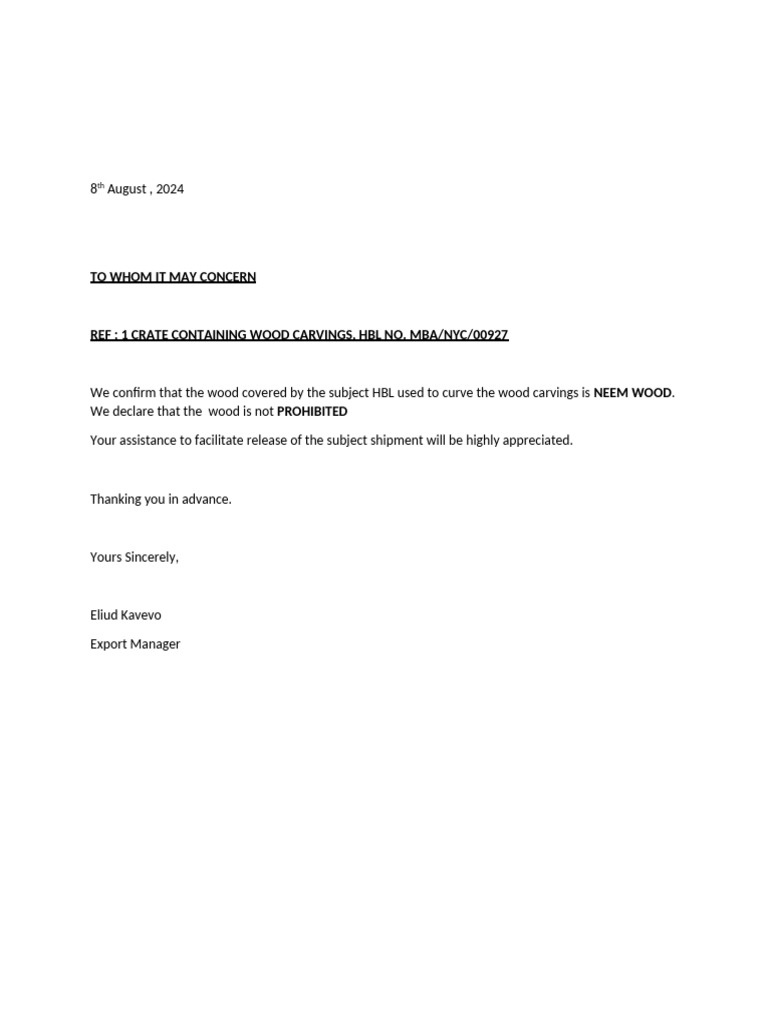 Declaration Letter | PDF