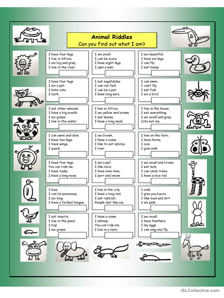 Animal Riddles 1 (Easy) 2 | PDF | Lion | Zoology