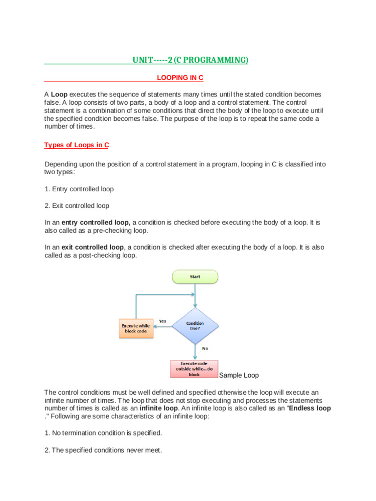 C Programming-Unit-2 - 20260217 - 123628 | PDF | Pointer (Computer ...