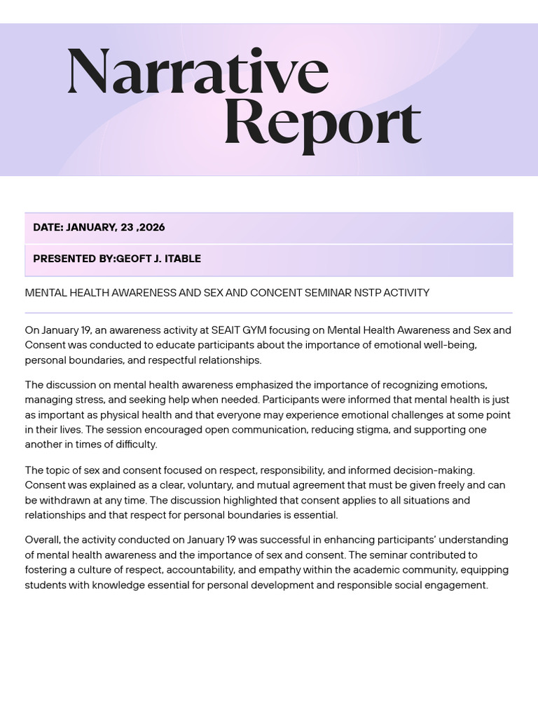 Annual Report Doc in Pastel Purple Lavender Violet Gradient Style ...
