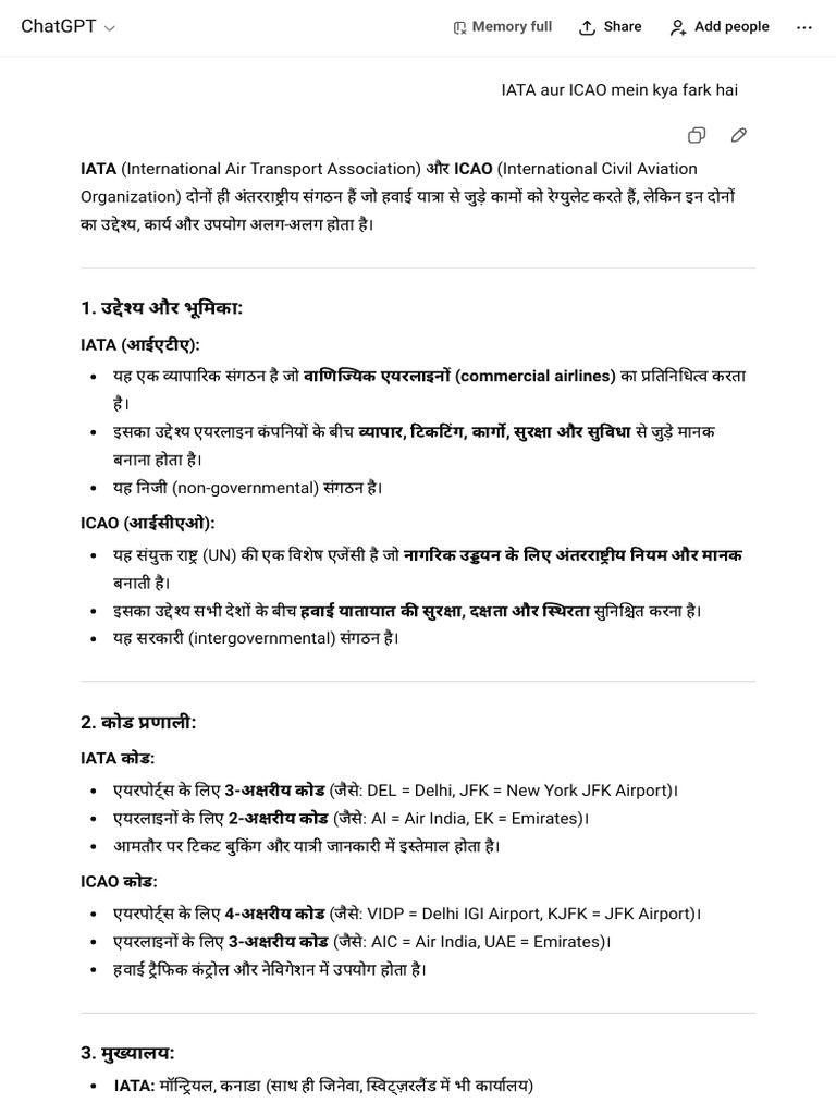 IATA Vs ICAO Difference | PDF