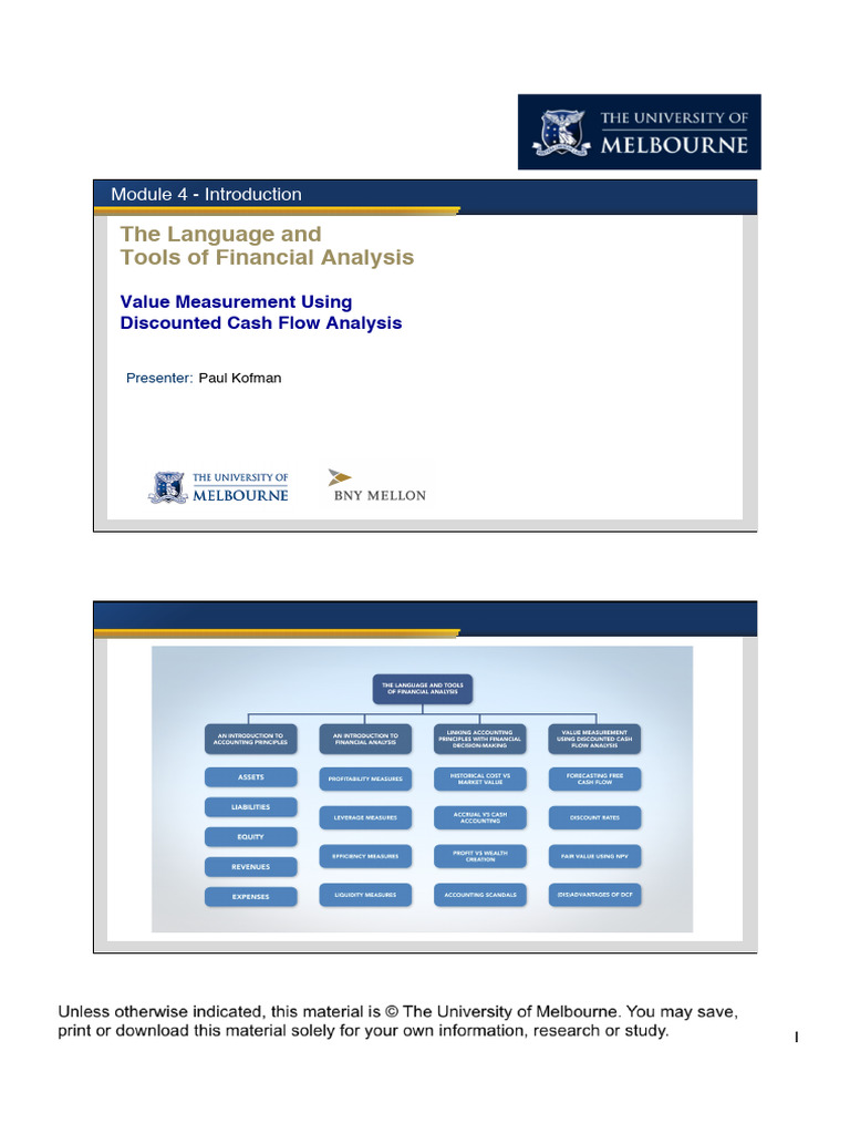 4.0 Value Measurement Using Discounted Cash Flow Analysis | PDF