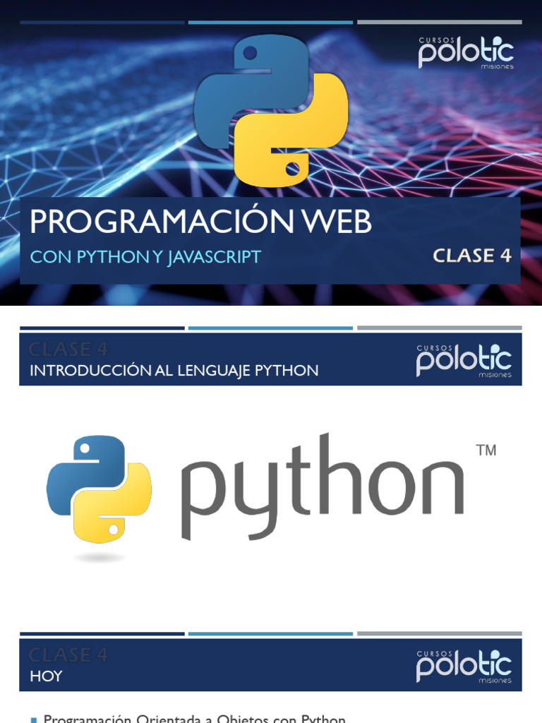 PYTHON-Y-JS-04 | PDF | Objeto (informática) | Python (lenguaje de ...