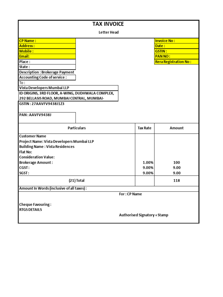 Standard Invoice Format | PDF