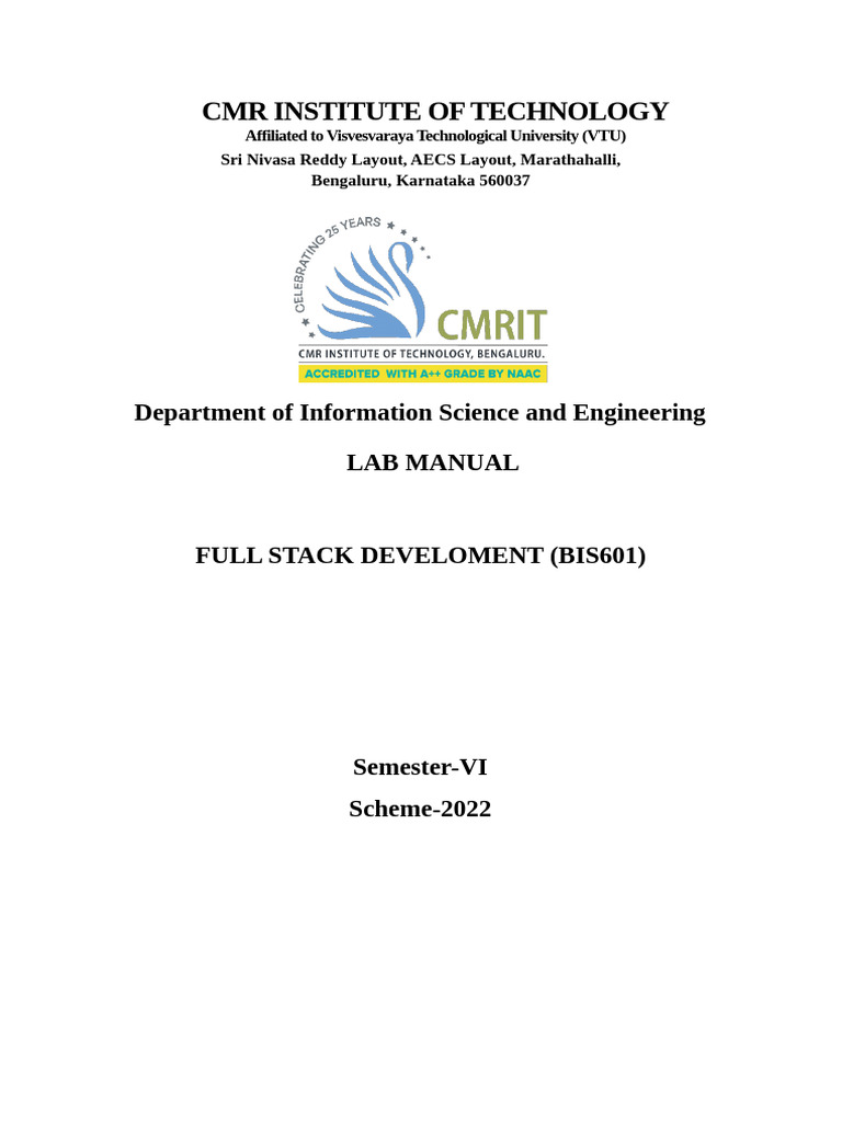 FSD LAB Mannual - Docx 1768224137436 | PDF | Computing | Computer ...