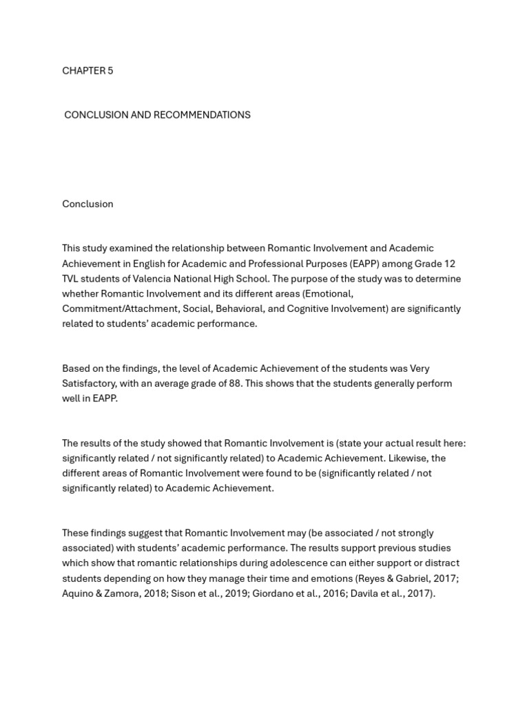 Conclusion 0 Recommendations | PDF | Psychology | Behavioural Sciences