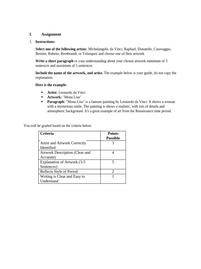 Assignment 1 Arts | PDF