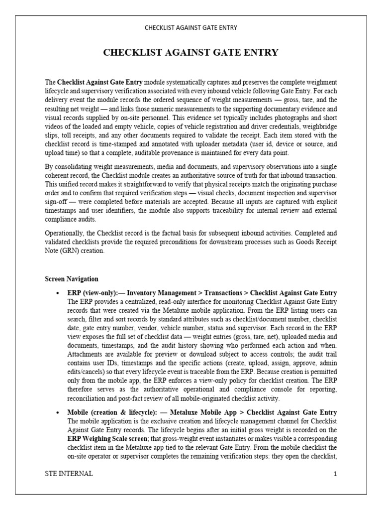 Checklist Against GE | PDF | Mobile App | Video