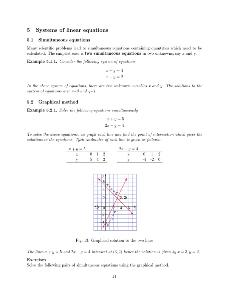 Topic 5 Systems of Linear Equations | PDF | Matrix (Mathematics ...