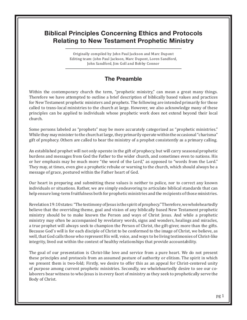 Ethical Guidelines for Prophetic Ministry | PDF | Prophecy | Revelation