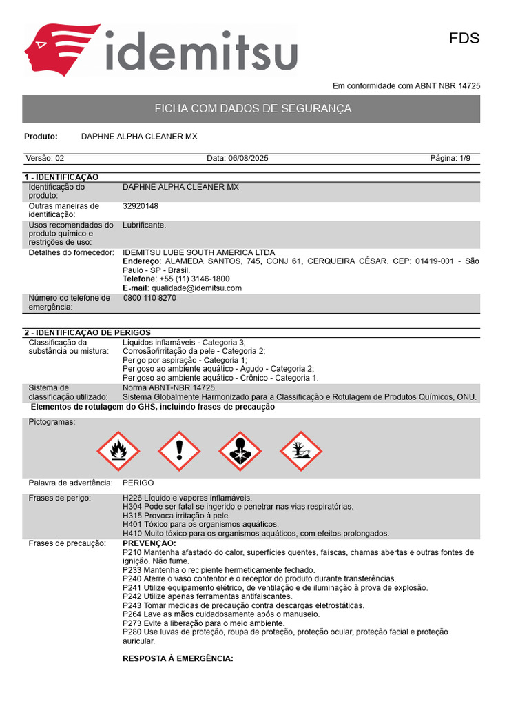 FDS NBR 14725 (PT) - 32920148 - Daphne Alpha Cleaner MX - V02 ...