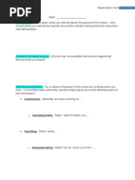 Download Observation Recording Sheet for Student Teachers by Teachergal SN10053647 doc pdf