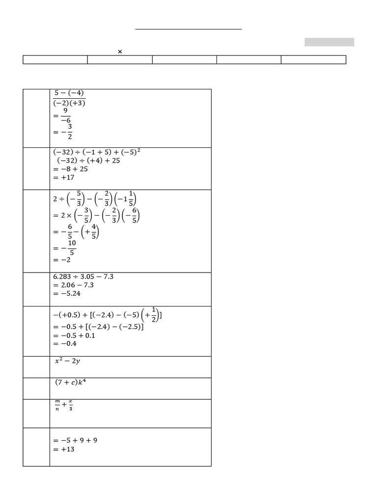 F1 Math Test 2 (20-21) Ans | PDF