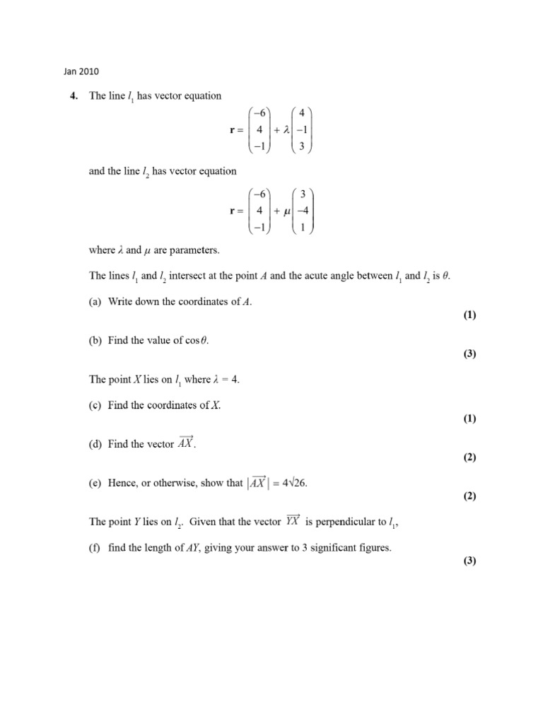 P4 Vector Questions | PDF