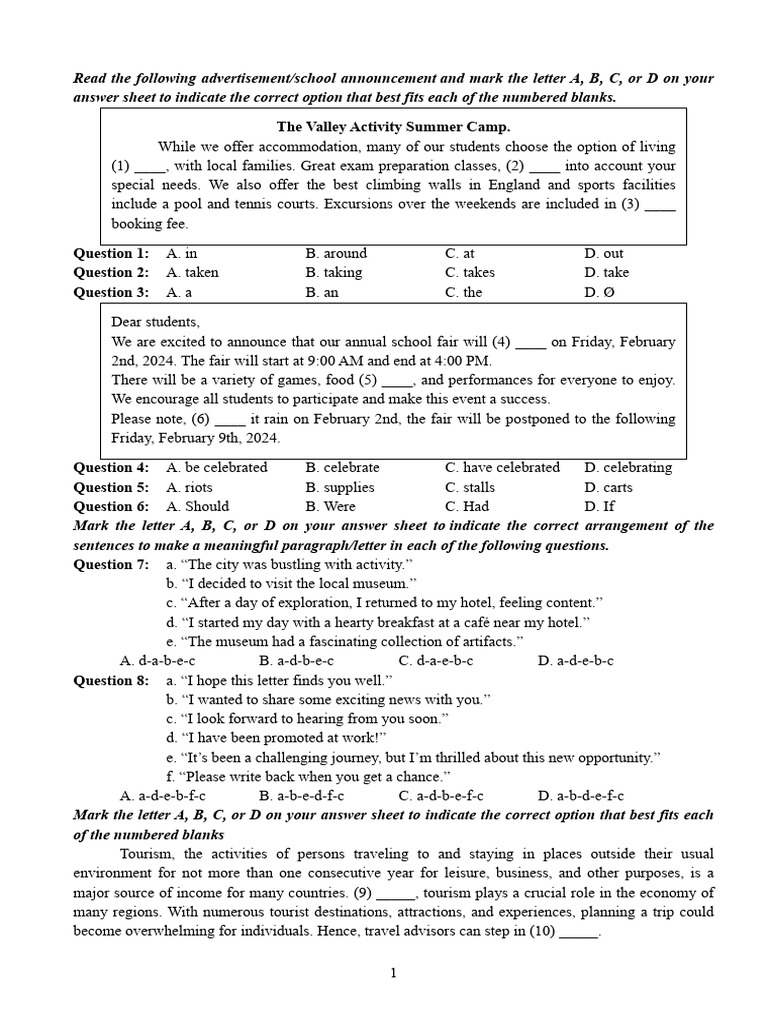Grade 10 - Unit 3 - Test 3 | PDF | Wolfgang Amadeus Mozart