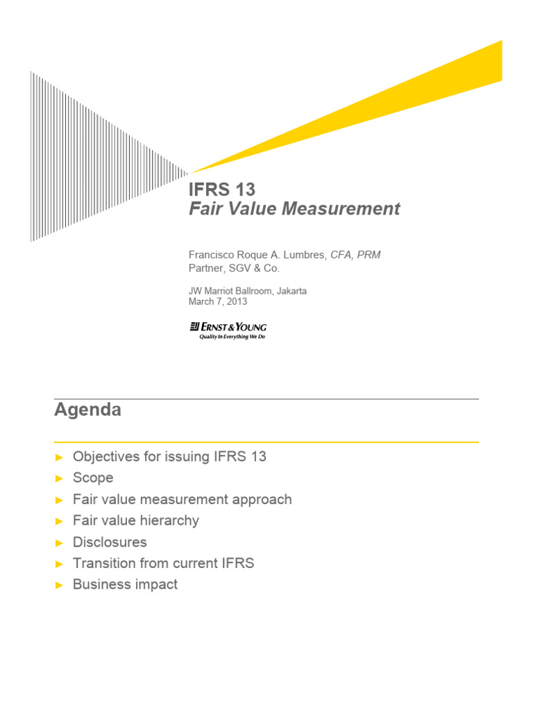 Ifrs 13 | PDF | Fair Value | Valuation (Finance)