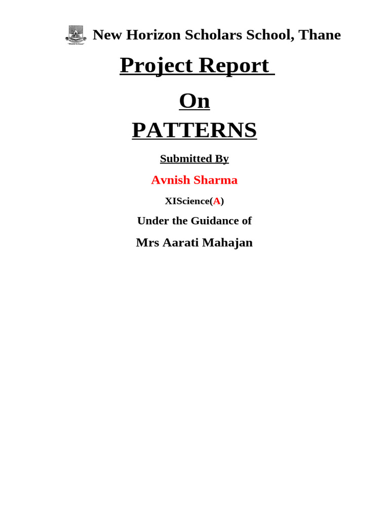 XI-Sample Project Report Format | PDF | Computer Program | Programming