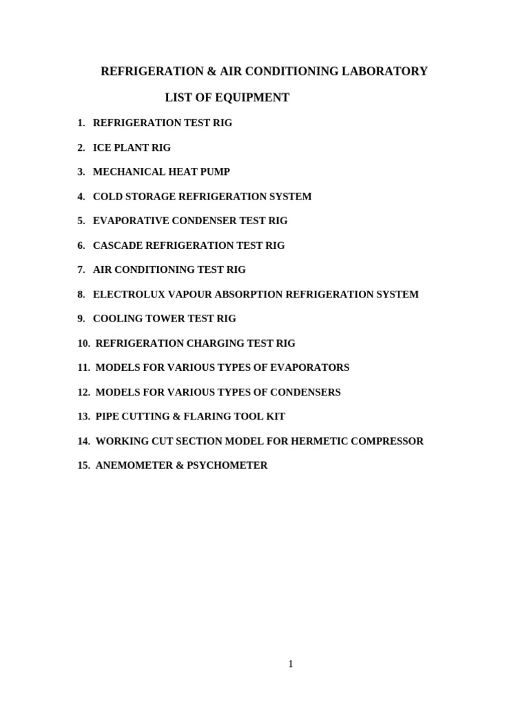 RAC Lab | PDF | Refrigeration | Air Conditioning