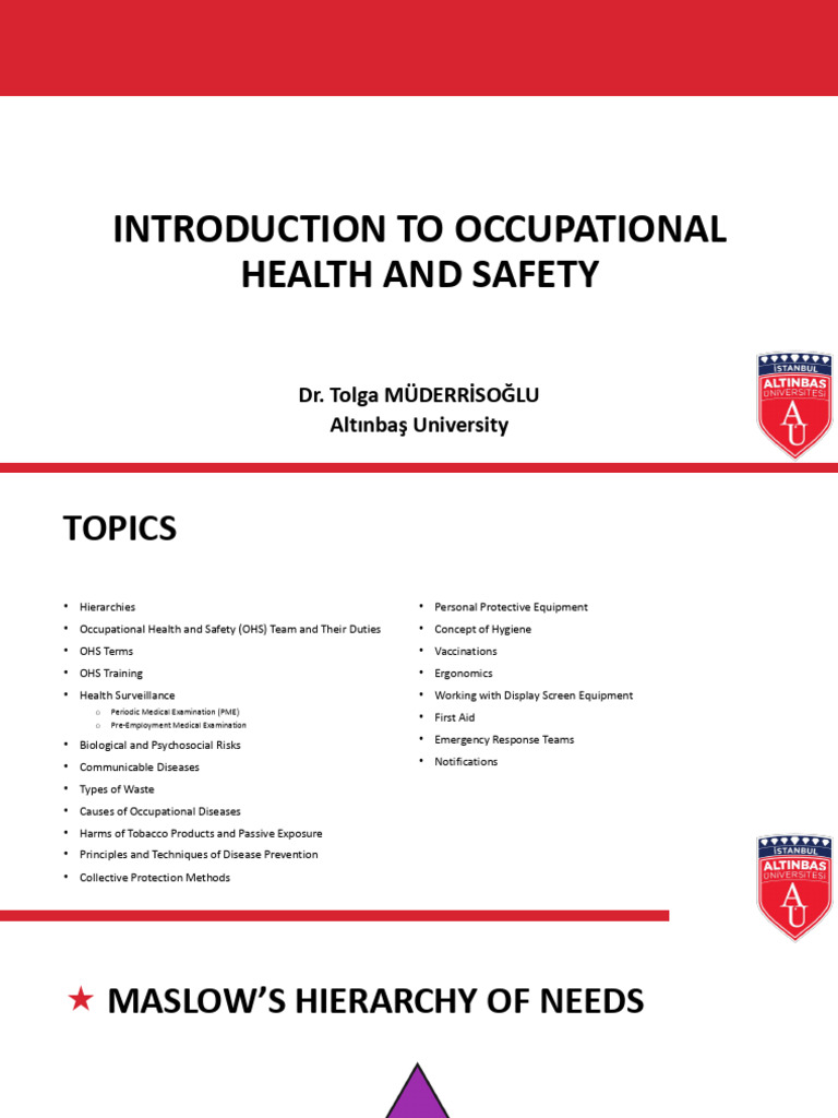 Introduction To Occupational Health and Safety | PDF | Occupational ...
