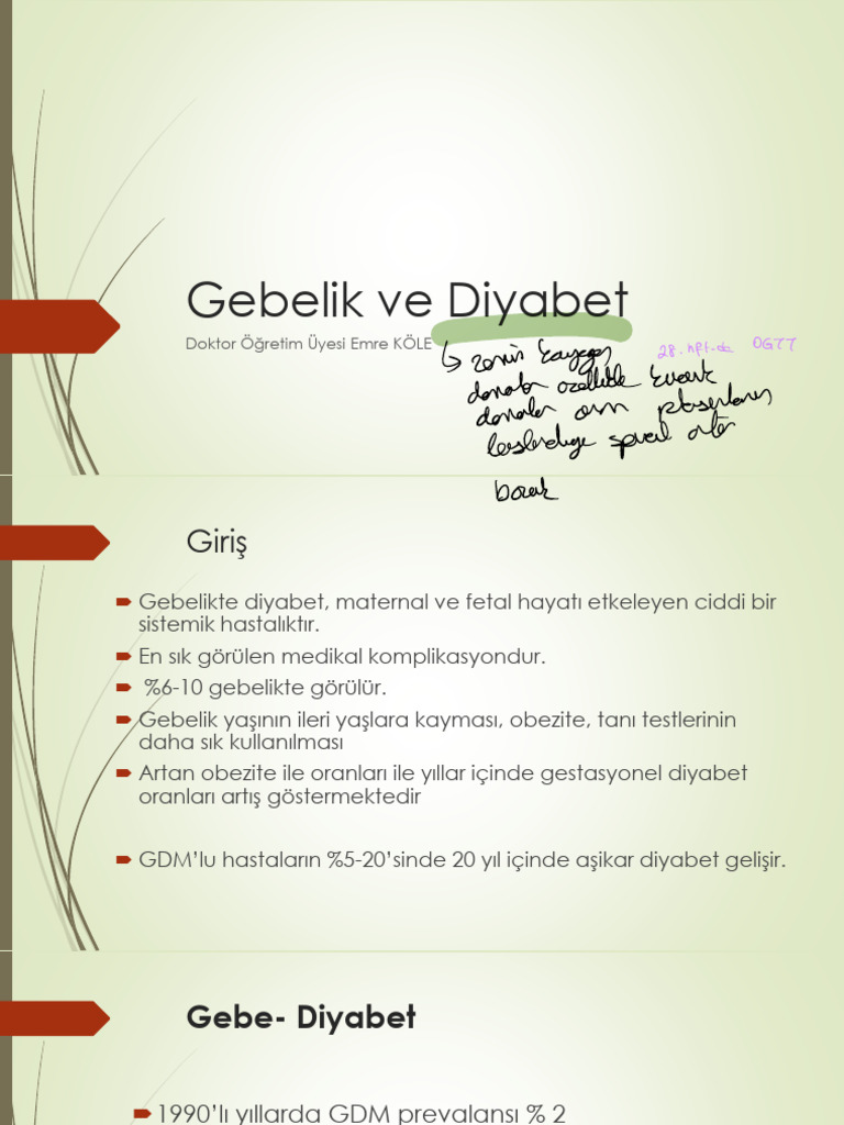 Gebelik Ve Diyabet PDF