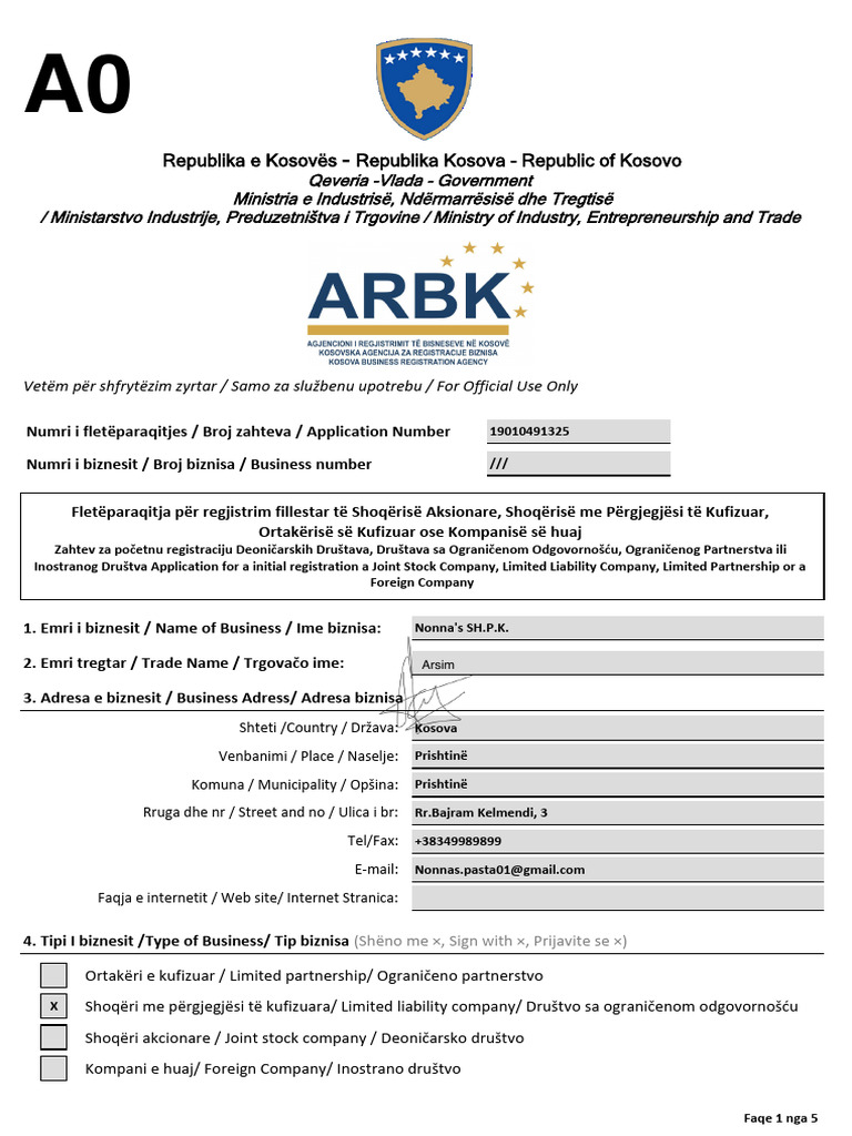Formulari A0 | PDF